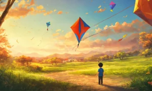 boy with kite