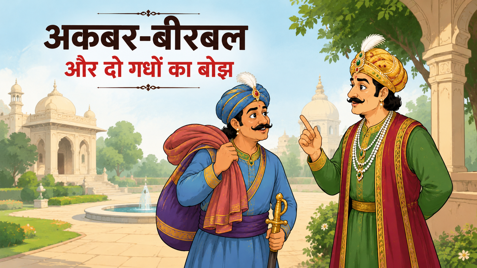 अकबर और बीरबल और दो गधों का बोझ | प्रसिद्ध प्रेरणादायक कहानी