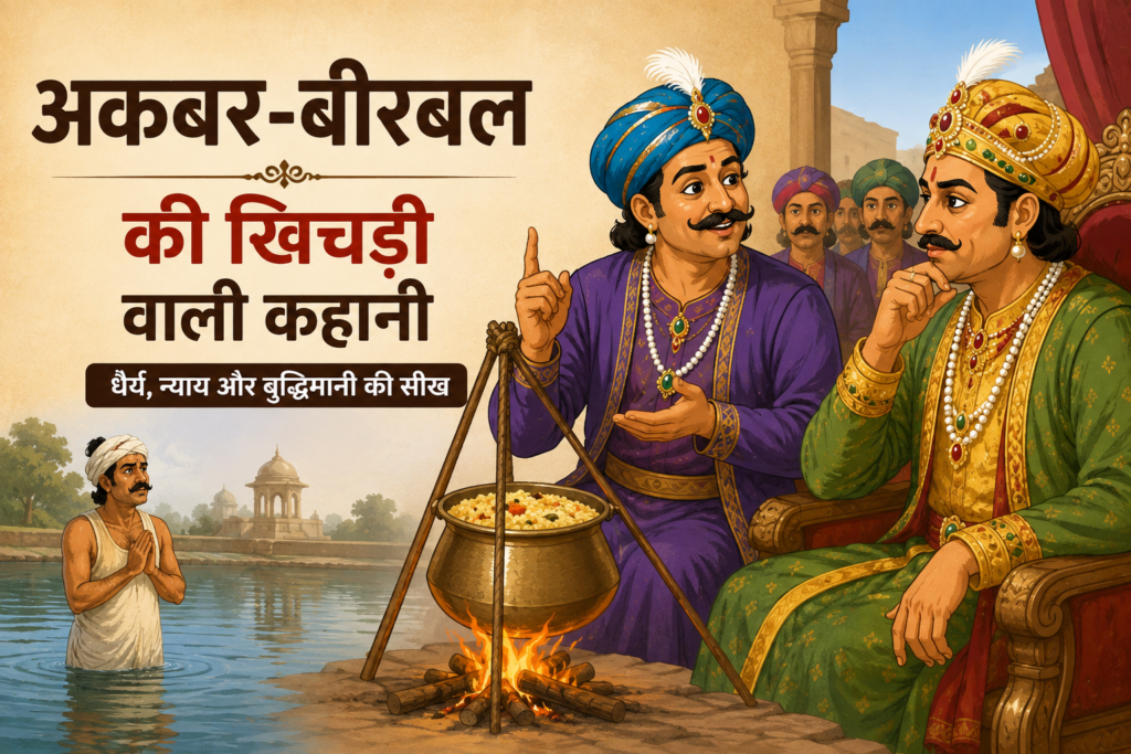 अकबर और बीरबल की खिचड़ी वाली कहानी | धैर्य और न्याय की प्रेरणादायक सीख